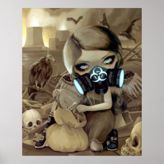 Skavrar ART PRINT cyberpunk goth vulture fairy Poster