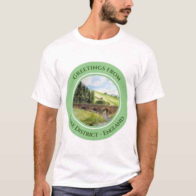 Skawgill Bridge över floden Aiken Sjö i Storbritan T Shirt (Framsida)