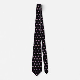 Skaymarts Black Färg Ro Blommigt Design Neck Tie Slips
