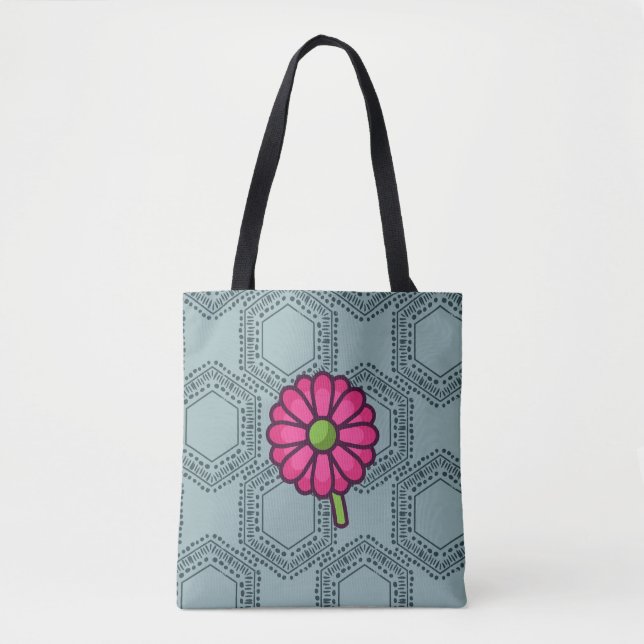 SKAYMARTS | Blue Boho Ro Design Shopping bag Tygkasse (Framsida)