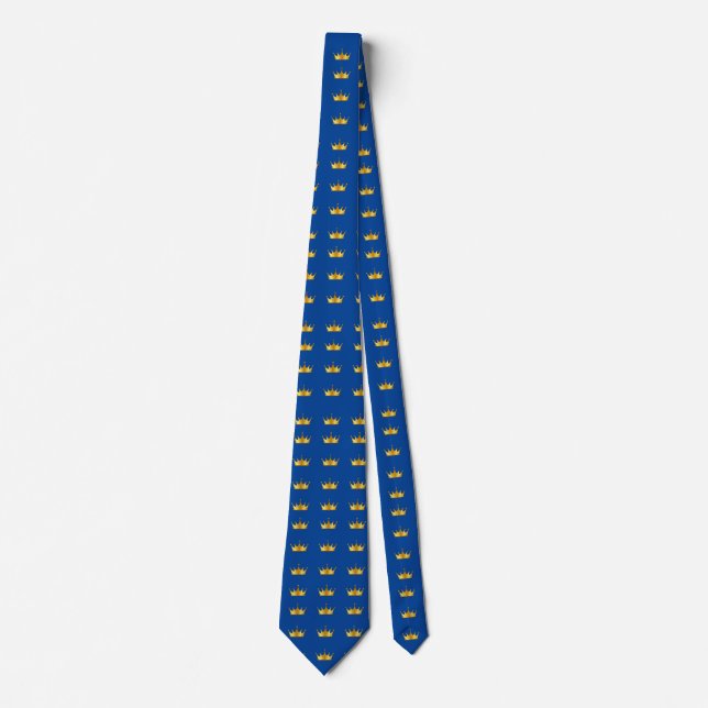 Skaymarts Blue Färg Golden Krona Neck Tie Slips (Framsida)