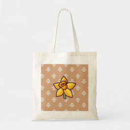 SKAYMARTS | Brun Boho Blommigt design Tote Bag Tygkasse