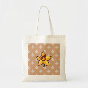 SKAYMARTS   Brun Boho Blommigt design Tote Bag Tygkasse
