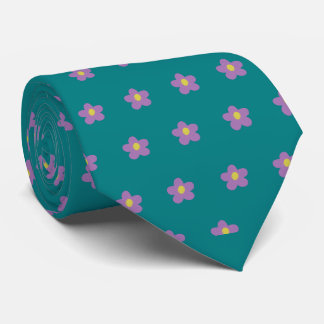Skaymarts Grönt Färg Ro Blommigt Design Neck Tie Slips
