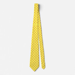 Skaymarts Gult Färg Red Hearty Design Neck Tie Slips