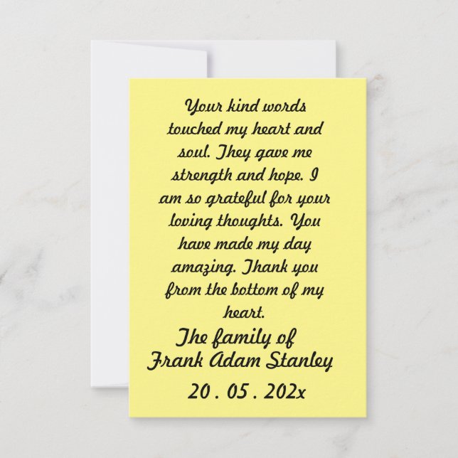 Skaymarts | Kalligrafiskt tackkort Tack Kort (Framsida)