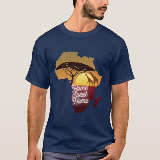 SKAYMARTS | Karta i Afrika på T-Shirt (Framsida)