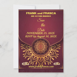 Skaymarts | Mandala Calligrafiskt, unikt skript Spara Datumet