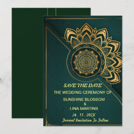 Skaymarts | Sparan Mandala Calligrafiskt skript Spara Datumet