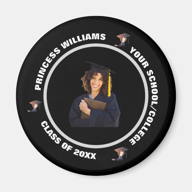 Skaymarts | Svartvit fotot Studenten-magnet Magnet (Framsidan)