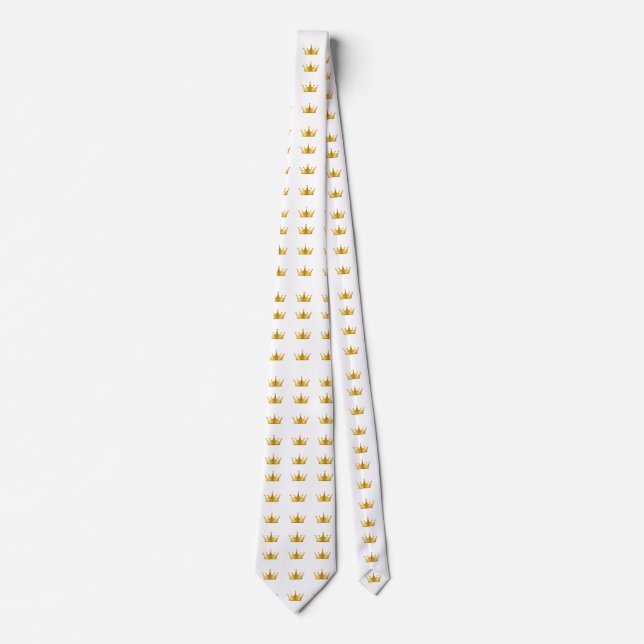 Skaymarts White Färg Golden Krona Neck Tie Slips (Framsida)
