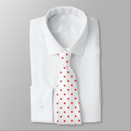 Skaymarts White Färg Red Hearty Design Neck Tie Slips