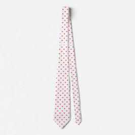 Skaymarts White Färg Red Hearty Design Neck Tie Slips