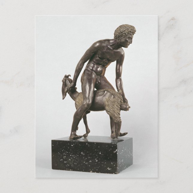 Skeckmjölkning av get vykort (Framsida)