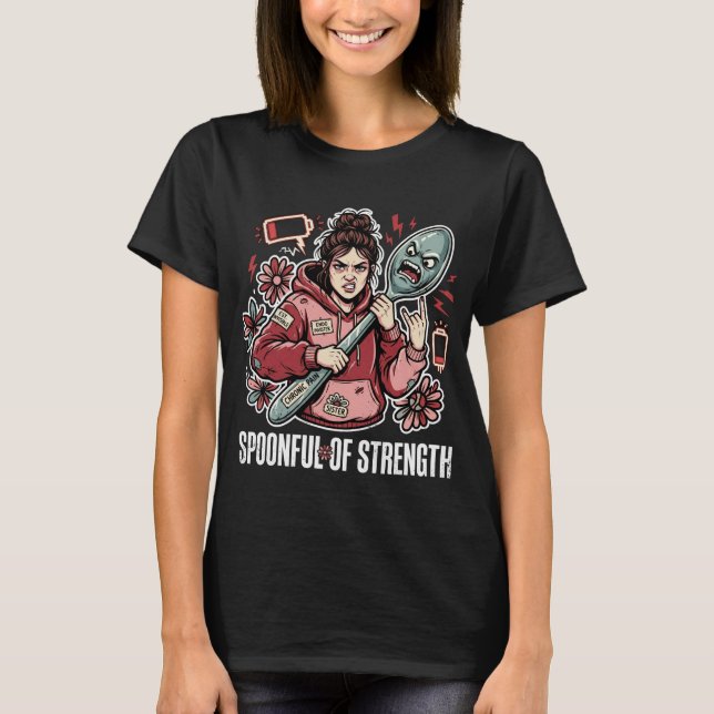 Skedfull Styrka Endometrios Medvetenhet T-shirt (Framsida)
