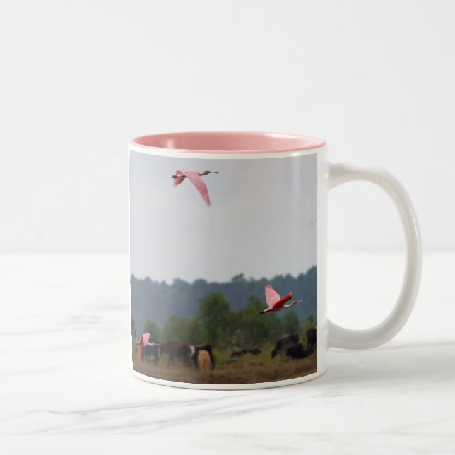 Skedstorkar Tvåtonad Keramisk Mugg (Höger)