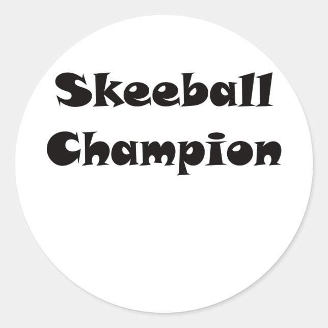 Skeeball Champion Runt Klistermärke (Framsida)