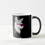 Skeezix the Cat "Bad Boy" Mugg<br><div class="desc">Skeezix Cat är en dålig pojke i en läderskugga biker jacka och rosa.</div>