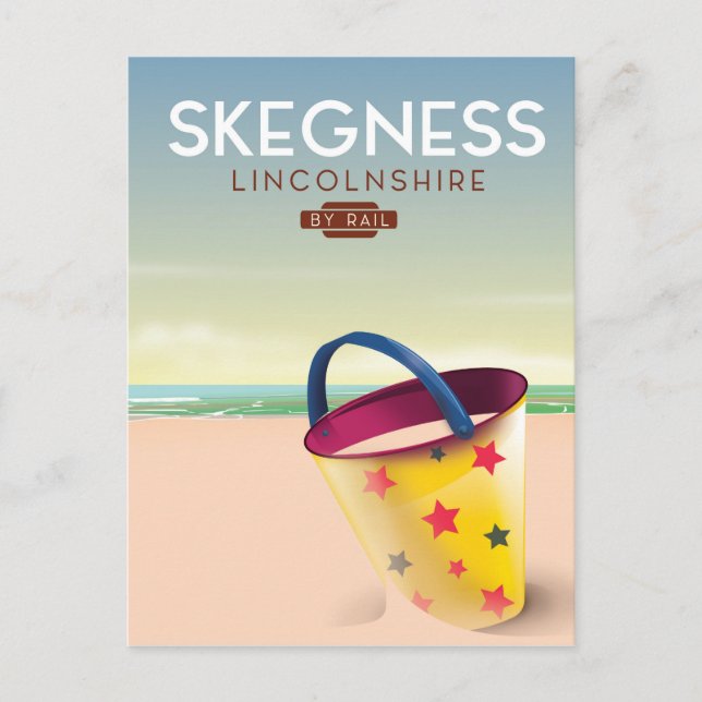 Skegness Lincolnshire by rail Vykort (Framsida)