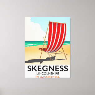 Skegness Lincolnshire strand affisch Canvastryck