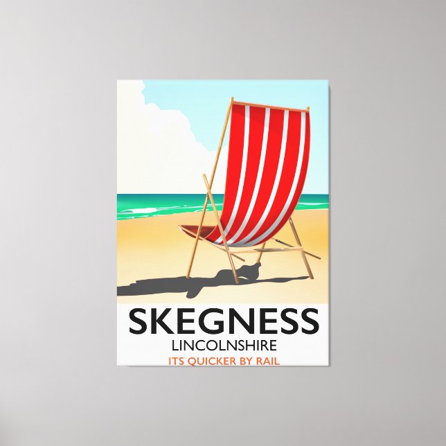 Skegness Lincolnshire strand affisch Canvastryck (Framsida)