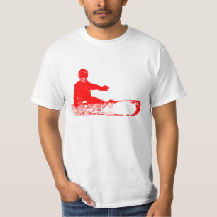 skeleboarder. rött t shirt