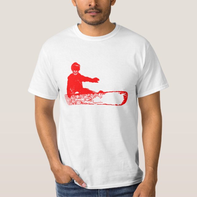 skeleboarder. rött t shirt (Framsida)
