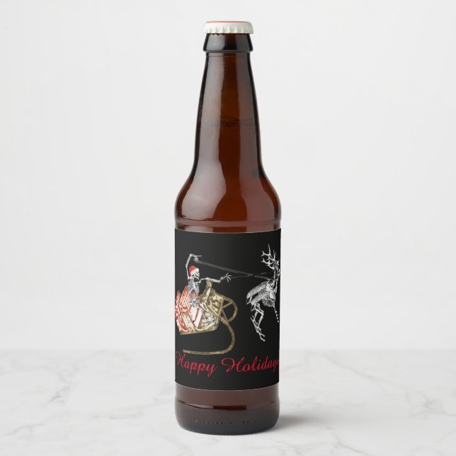 Skelesanta Ölflaska Etikett (Framsida)