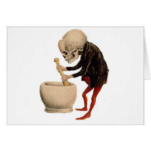 Skeletal apotek hälsningskort