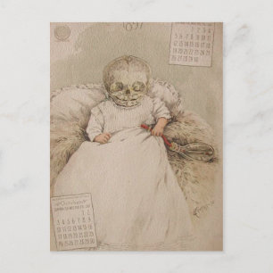 Skeletal Baby Vykort