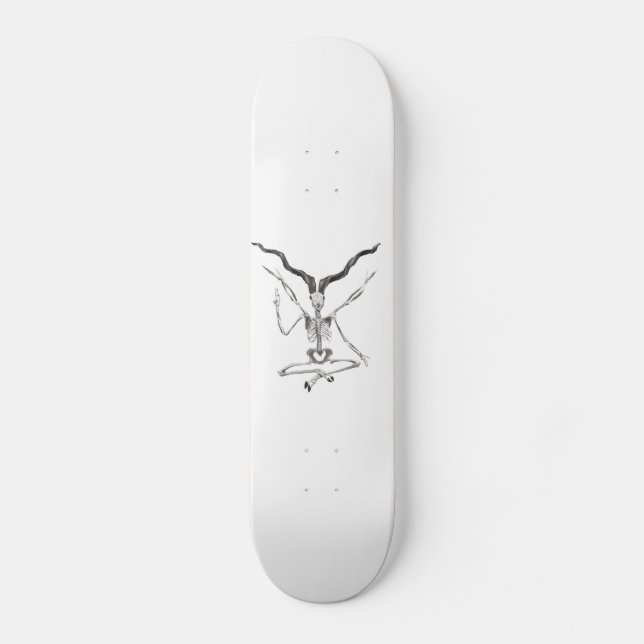 Skeletal Baphomet Skateboard Bräda 20 Cm (Framsida)