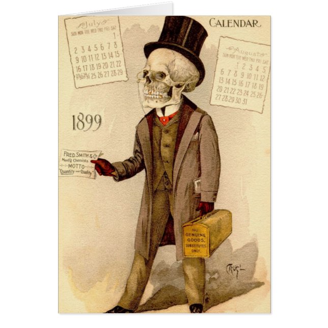 Skeletal doktor hälsningskort (Framsidan)