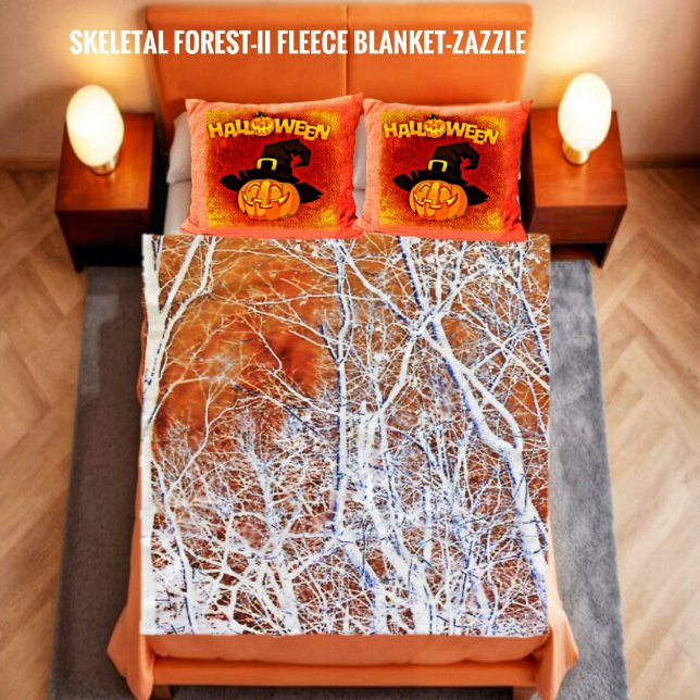 Skeletal Forest-II Fleecefilt (Skapare uppladdad)
