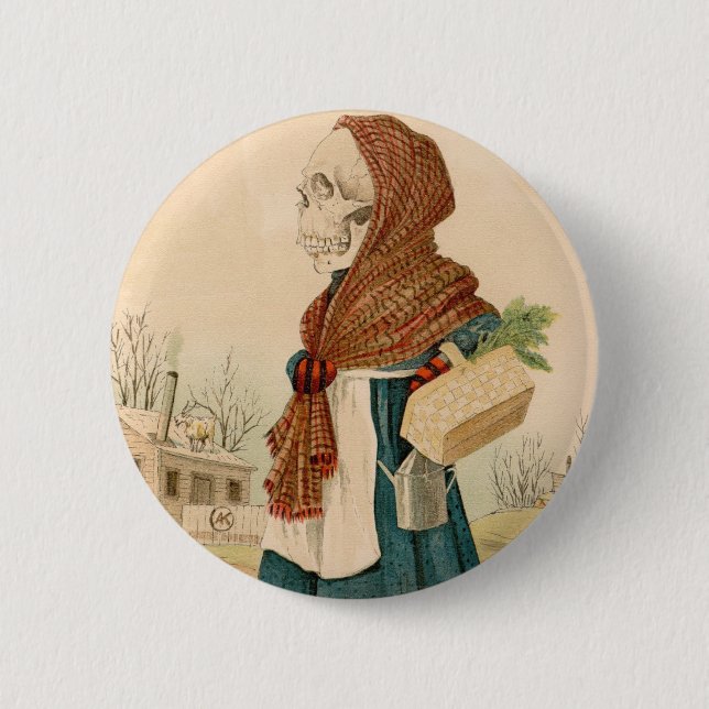 Skeletal grönsakdam knapp (Framsida)