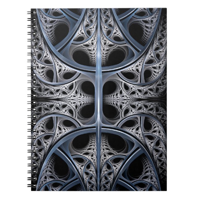 Skeletal Hall fractal art Anteckningsbok (Framsidan)