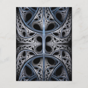 Skeletal Hall fractal art Vykort