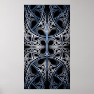 Skeletal Hall fractalkonst Poster