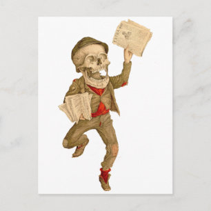 Skeletal Paperboy Vykort