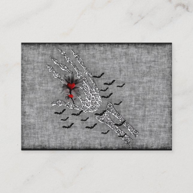 Skeletal räcka av kärlek visitkort (Framsida)