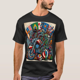 Skeletal Riders on an International Journey T Shirt