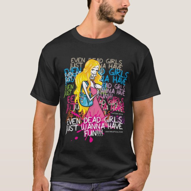 Skeletica- även önskar döda flickor precis en att tee shirt (Framsida)