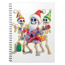 **Skeleton 3D Christm Santa Party – Funnyas Skelet Anteckningsbok