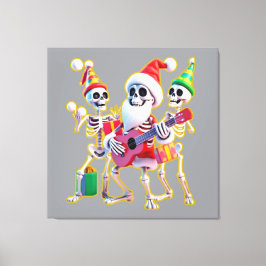 **Skeleton 3D Christm Santa Party – Funnyas Skelet Canvastryck