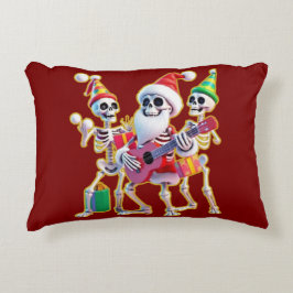 **Skeleton 3D Christm Santa Party – Funnyas Skelet Prydnadskudde
