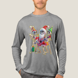 **Skeleton 3D Christm Santa Party – Funnyas Skelet T Shirt