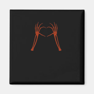 Skeleton Aänder Heart Sign Costume Funny Halloween Magnet