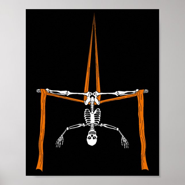 Skeleton Aerialist - Halloween Aerial Silke Circus Poster (Framsidan)