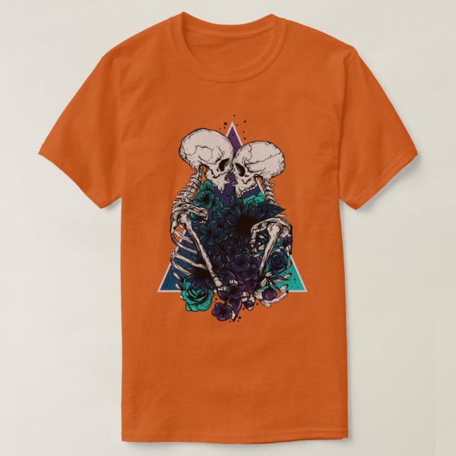 Skeleton älskare t shirt (Design framsida)