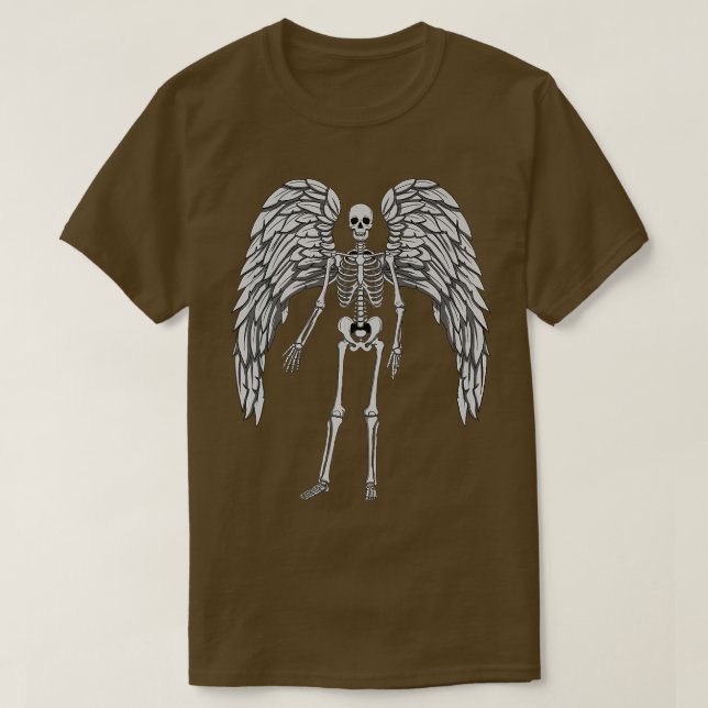 Skeleton Angel Fairycore Grunge Aesthetic Goth Ske T Shirt (Design framsida)