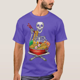 Skeleton Anime Japansk Food Ramen Älskare T Shirt